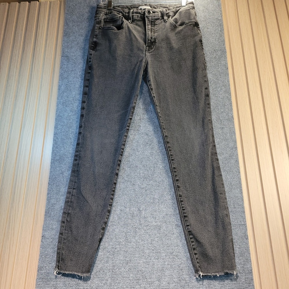 Good American Good Legs Jeans Women 12/31 Gray Good Raw Hem Skinny High Rise